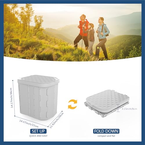 Portable Folding Toilet with Lid M986538