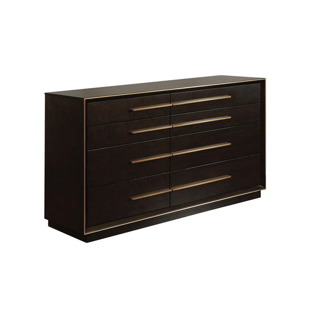 4-piece Wood California King Panel Bedroom Set in Brown and Gray R135642