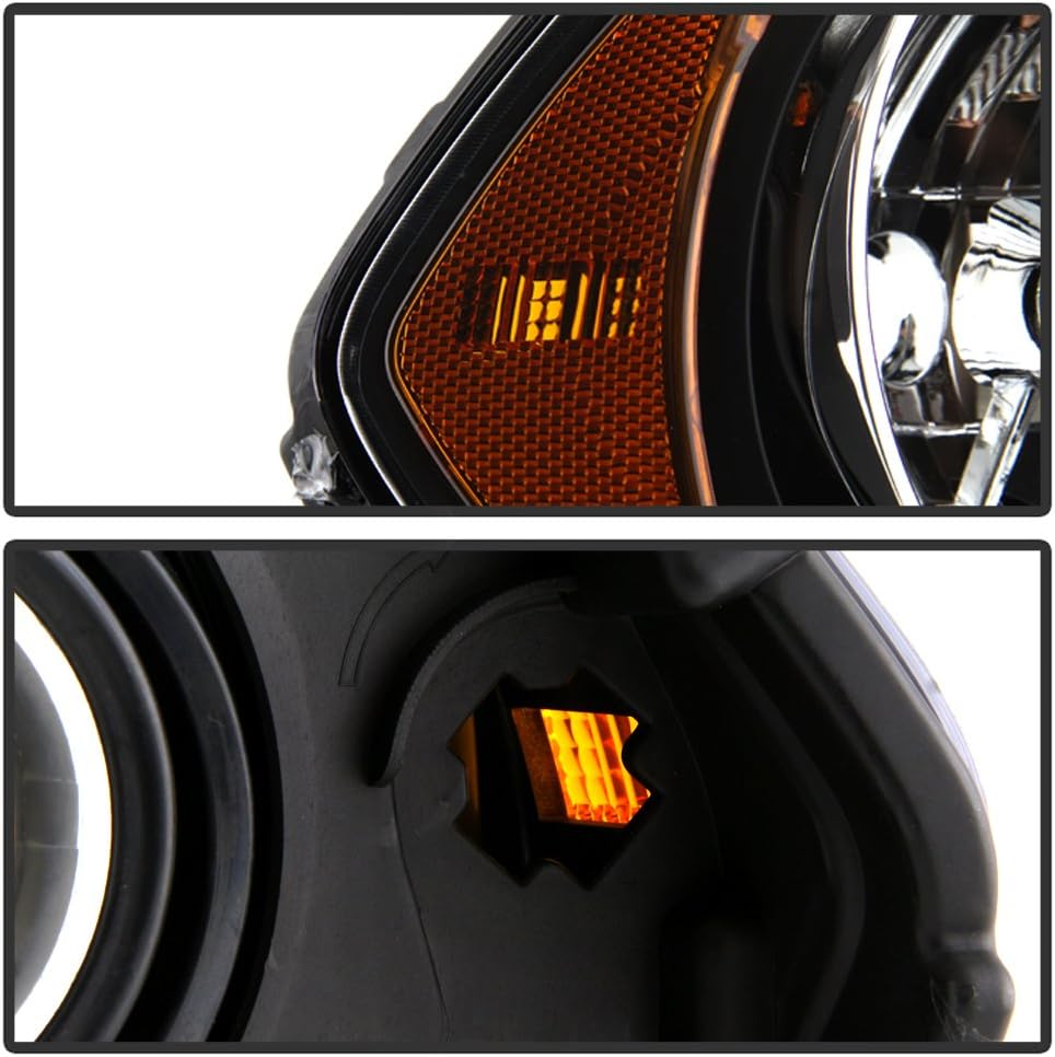 2011-2013 Dodge Durango Black Bezel Headlights Replacement Z6732