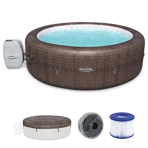 Large Round 7 Person Inflatable Hot Tub with Cover V530365