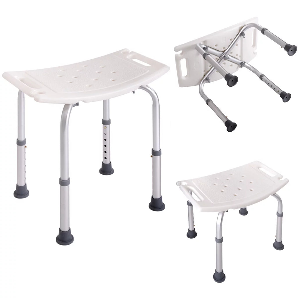 White 6 Adjustable Height Bath Shower Chair F90753