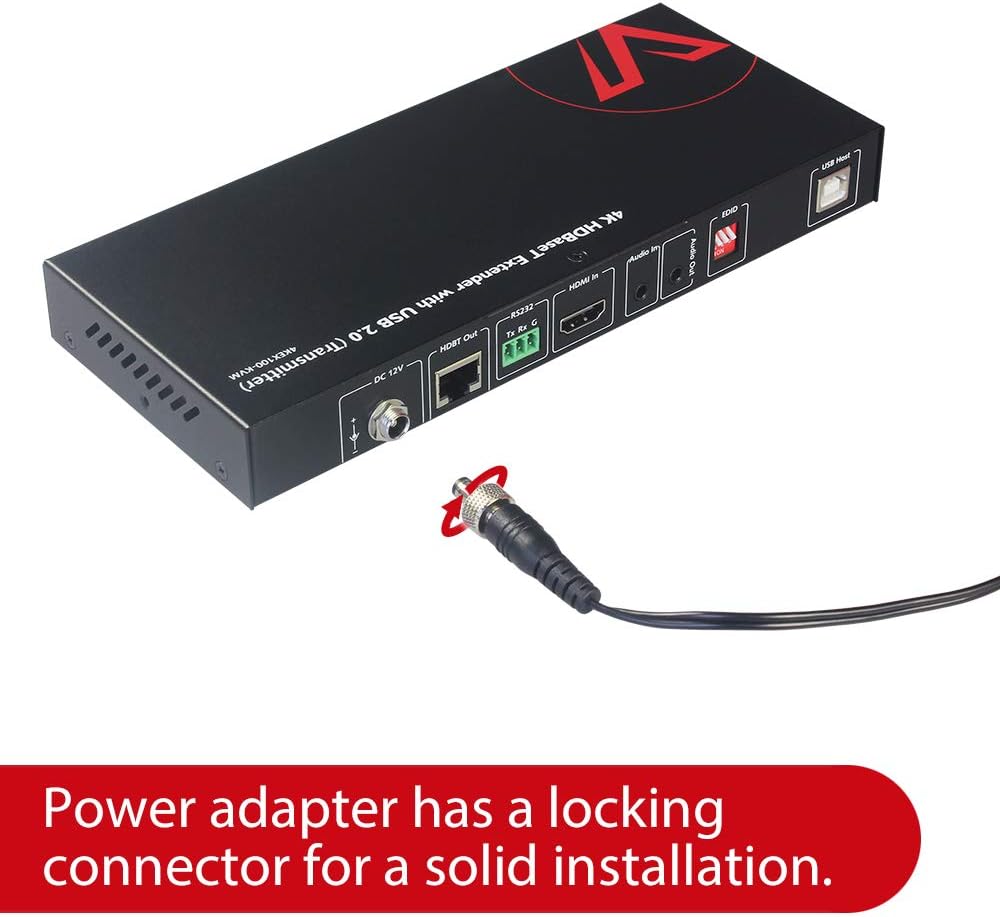 HDMI USB Extender KVM, 100m 4K 60Hz Over Cat5e/6a, 4 Ports USB2.0, RS232, POE X16355