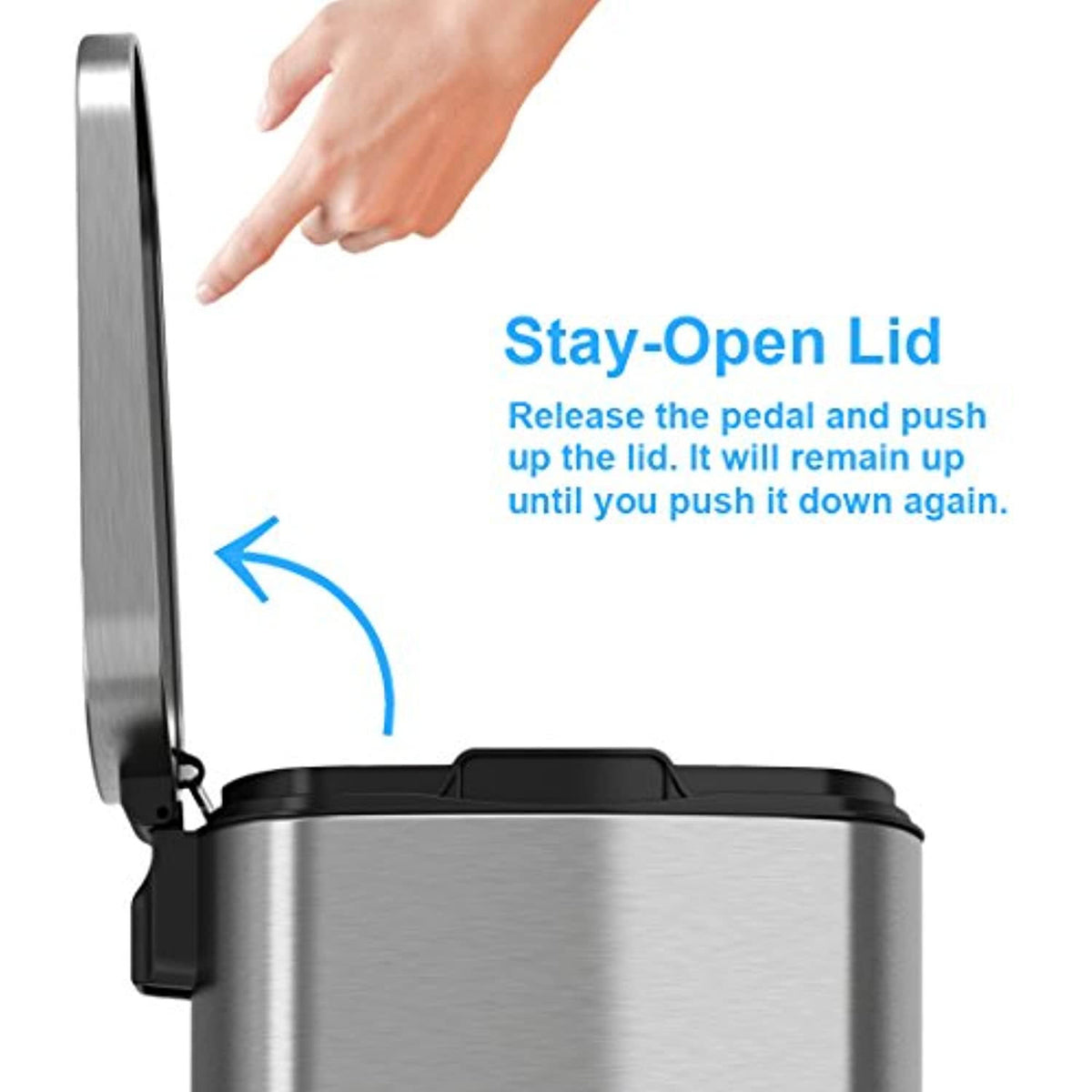 13.2 gal Stainless Steel Trash Can R173052