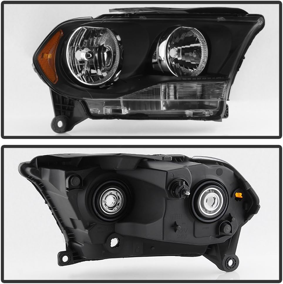 2011-2013 Dodge Durango Black Bezel Headlights Replacement Z6732