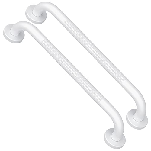 2 Pack 24 Inch Anti-Slip Shower Grab Bars with Rubber Grip Chrome Stainless Steel Bathroom Wall Mount Grab Bar Handle W23301