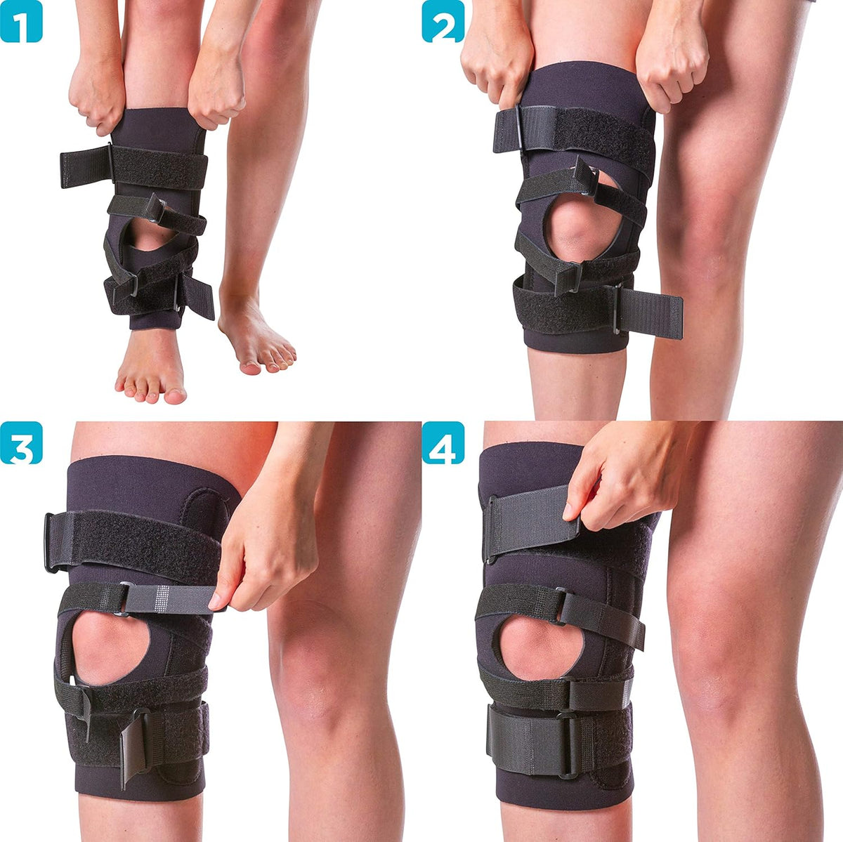 J Patella Knee Brace with Support Straps (Large) F56683