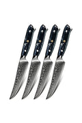 Black Stone Damascus Steak Knife Set Of 4 G21745