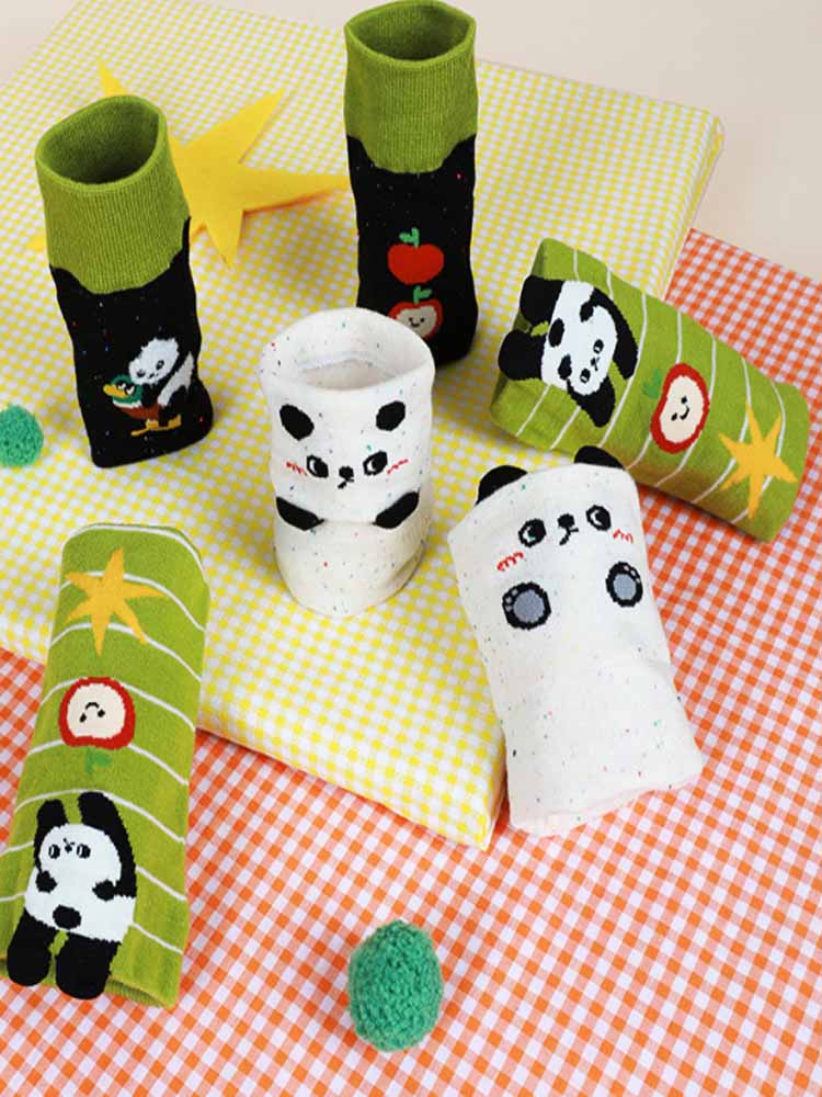 Cartoon Panda Pattern Socks L742