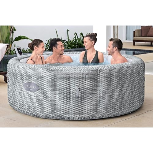 Large Round 7 Person Inflatable Hot Tub with Cover V530365