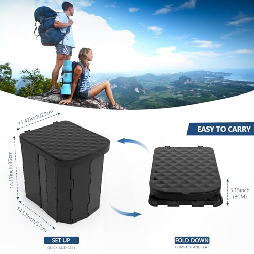Portable Folding Toilet with Lid M986538