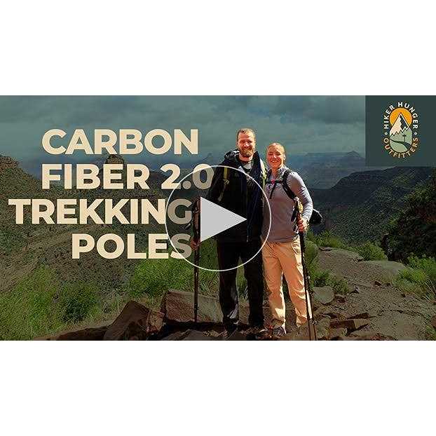 Carbon Fiber Trekking Poles Collapsible Walking N608