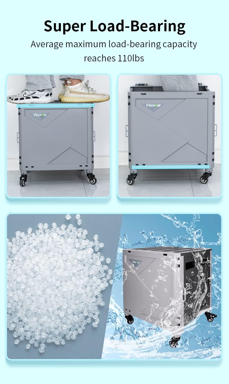 Foldable Rolling Crate with Wheels R3284
