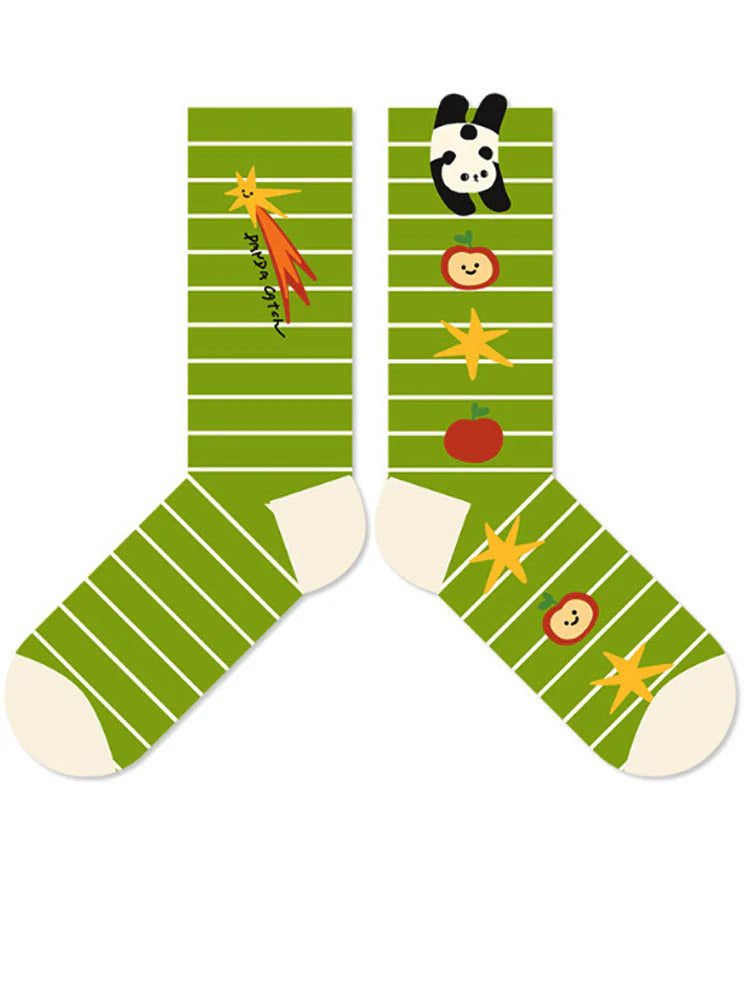 Cartoon Panda Pattern Socks L742