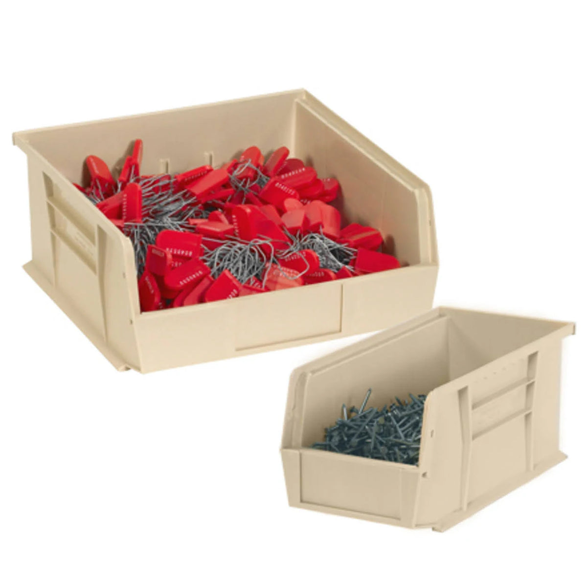 Ivory Plastic Stack & Hang Bin Boxes case/24 T879285