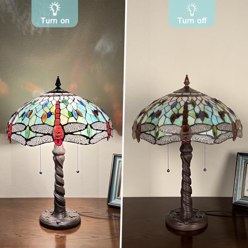 Tiffany Stained Glass Table Lamp 2-Light 16x16x24 Inches Z50546