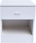White 1 Drawer Nightstand F3532