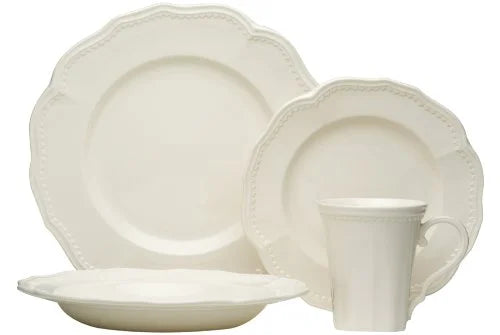 16-Piece White Dining Set S389