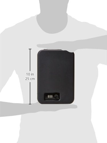 Large Black Portable Security Case Lock Box F40512