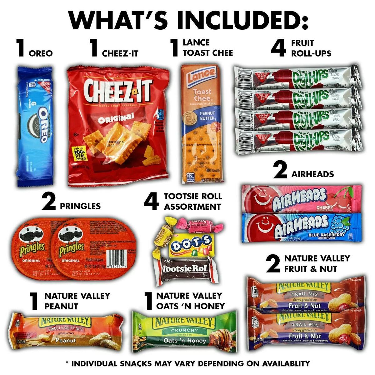 50 Snacks Variety Assortment of Chips, Cookies, Candy, Bars D2210