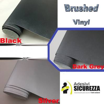 Brushed Gunmetal Aluminium Car Vinyl Wrap Film 152cm x 100cm Silver Brushed Aluminium G990