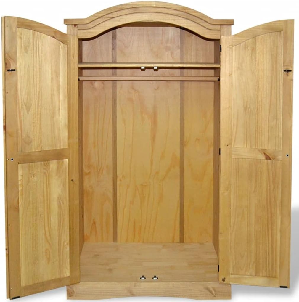 Solid Pinewood 2 Door Wardrobe I389