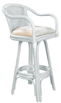 Whitewash Rattan & Wicker Swivel Counterstool H5444