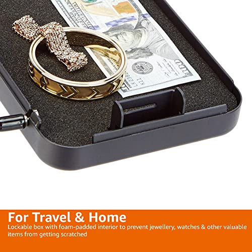 Large Black Portable Security Case Lock Box F40512