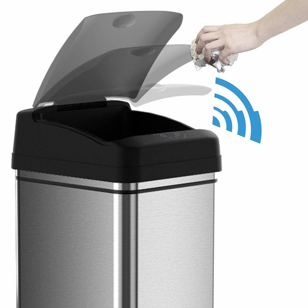 13 Gallon Automatic Touchless Sensor Kitchen Trash Can M2776