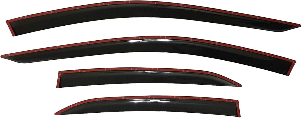 Dark Tinted Tape-On Side Window Visor Deflectors Vent Rain Guards F52337