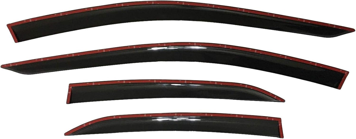 Dark Tinted Tape-On Side Window Visor Deflectors Vent Rain Guards F52337