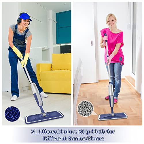 Wet Mops with 5X Washable Pads Spray Mops for Hardwood Floor Cleaning with 2X Bottles R879