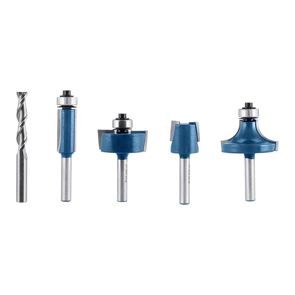 Carbide Router Bit Set, 5-Piece U210