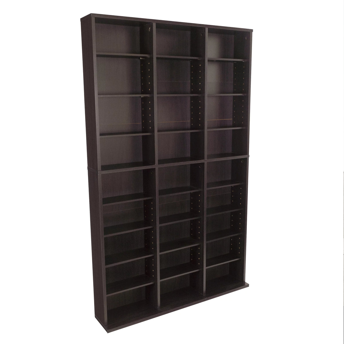 Adjustable Wood Media Storage Shelf Bookcase W95864