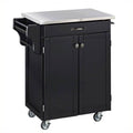 Black Stainless Steel Top Kitchen Cart C616482