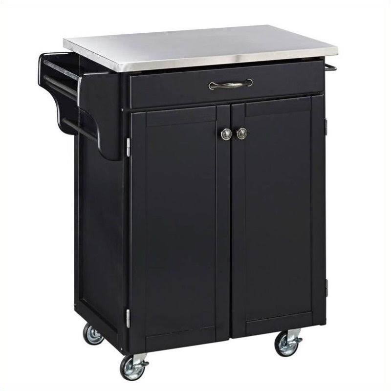 Black Stainless Steel Top Kitchen Cart C616482