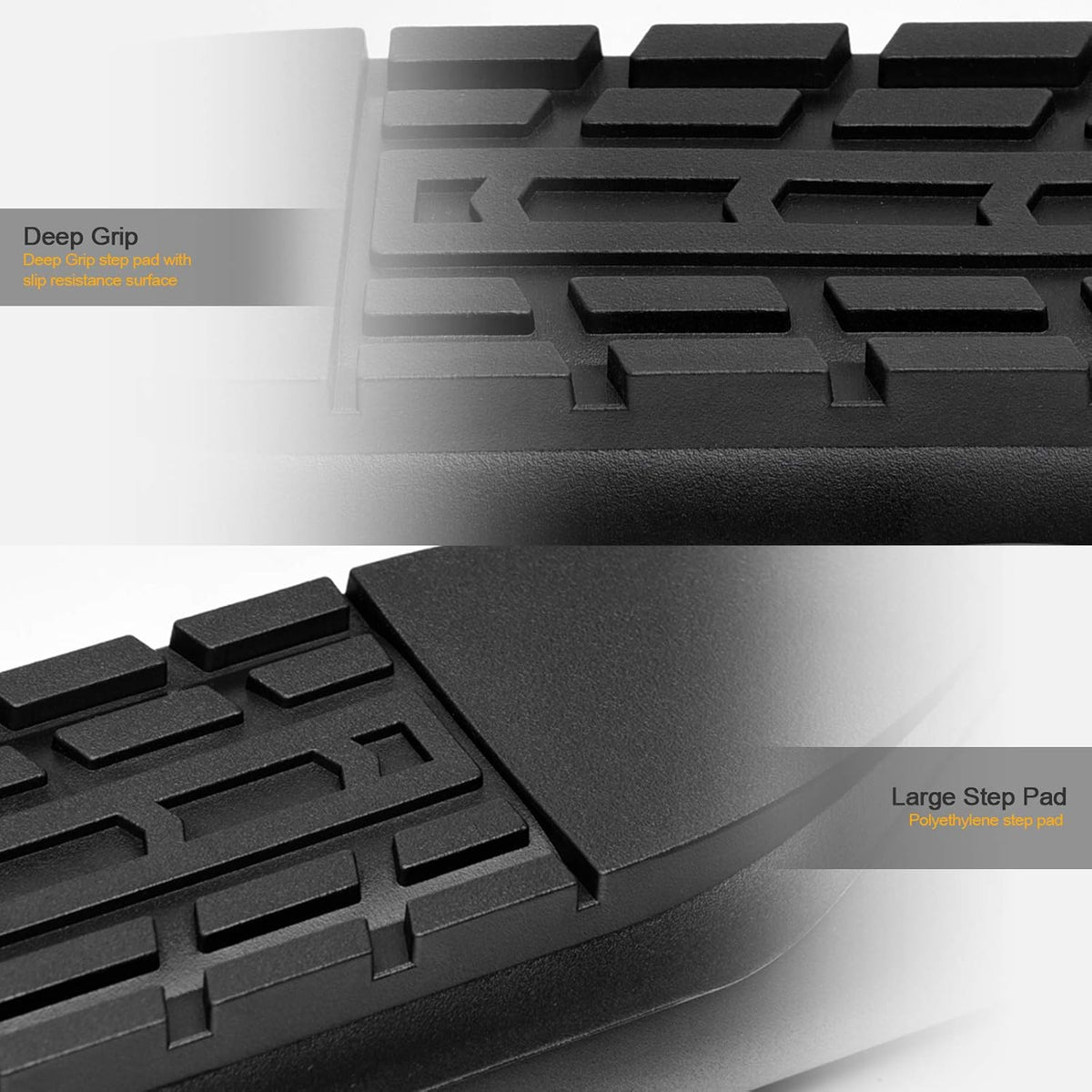 4 Oval Side Step Nerf Bars Matte Black A6834