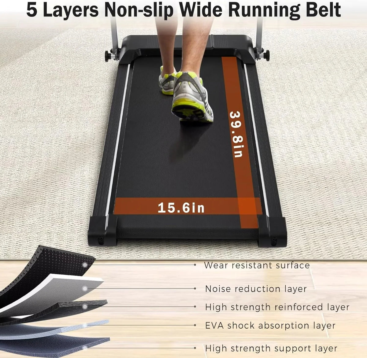 Folding Electric Treadmill with Bluetooth Speaker N327
