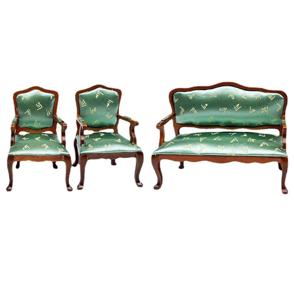 1:12 Scale 3Pcs Simulation Armchairs Sofa Chair F322334