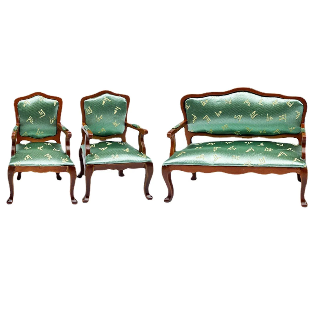 1:12 Scale 3Pcs Simulation Armchairs Sofa Chair F322334
