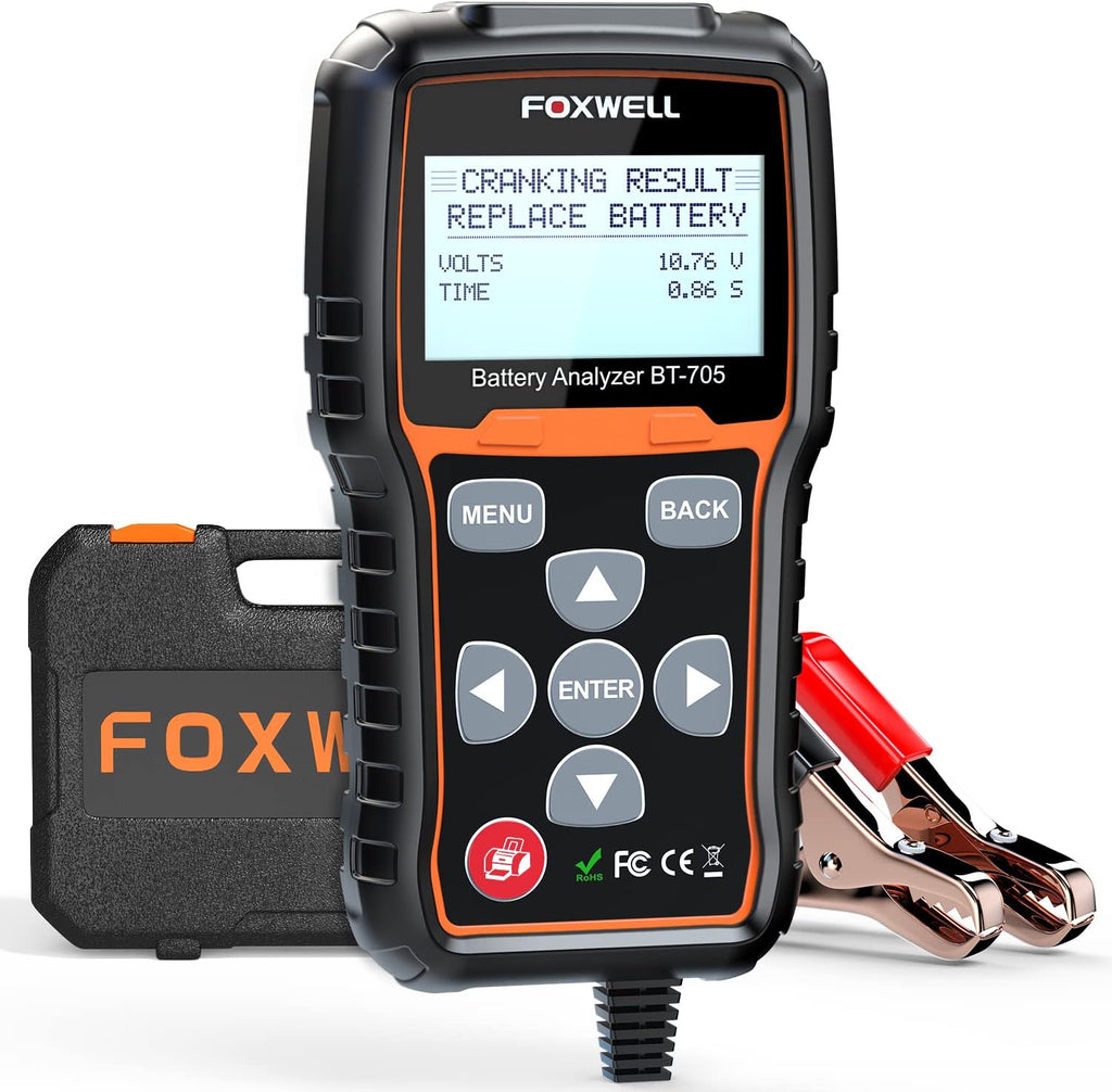 12V 24V Car Battery Tester 100-2000 CCA Diagnostic Tool E706