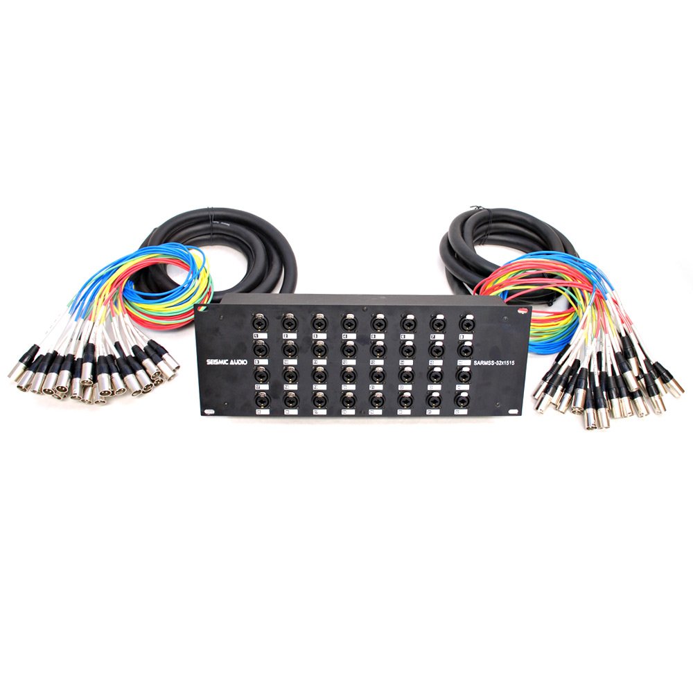 32 Channel TRS Combo Splitter Snake Cable with 5' and 30' XLR Trunks W6432