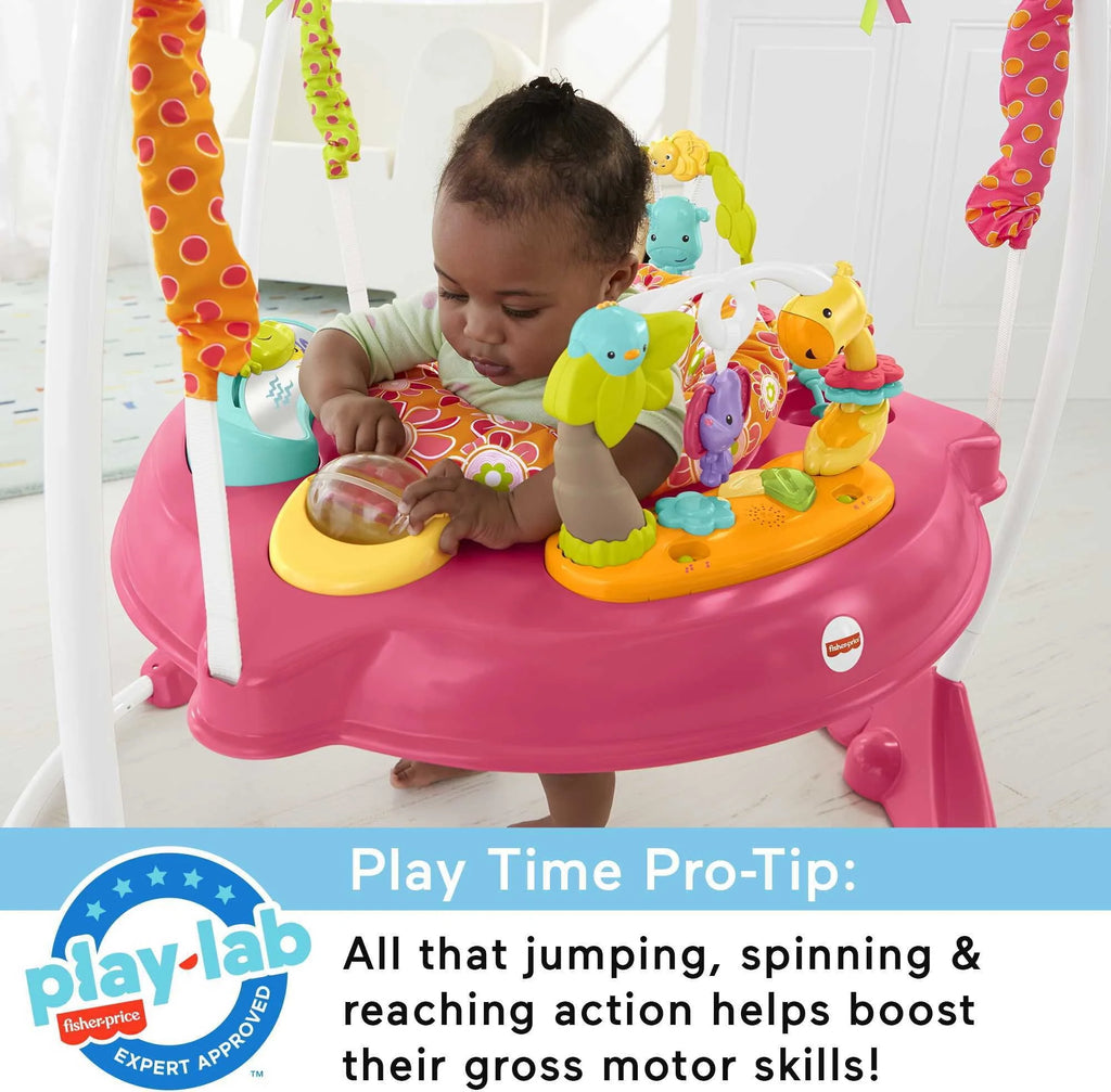 Pink Baby Bouncer Activity Center with Music and Lights L798028