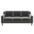 Gray Velvet 3 Seater Sofa K95240