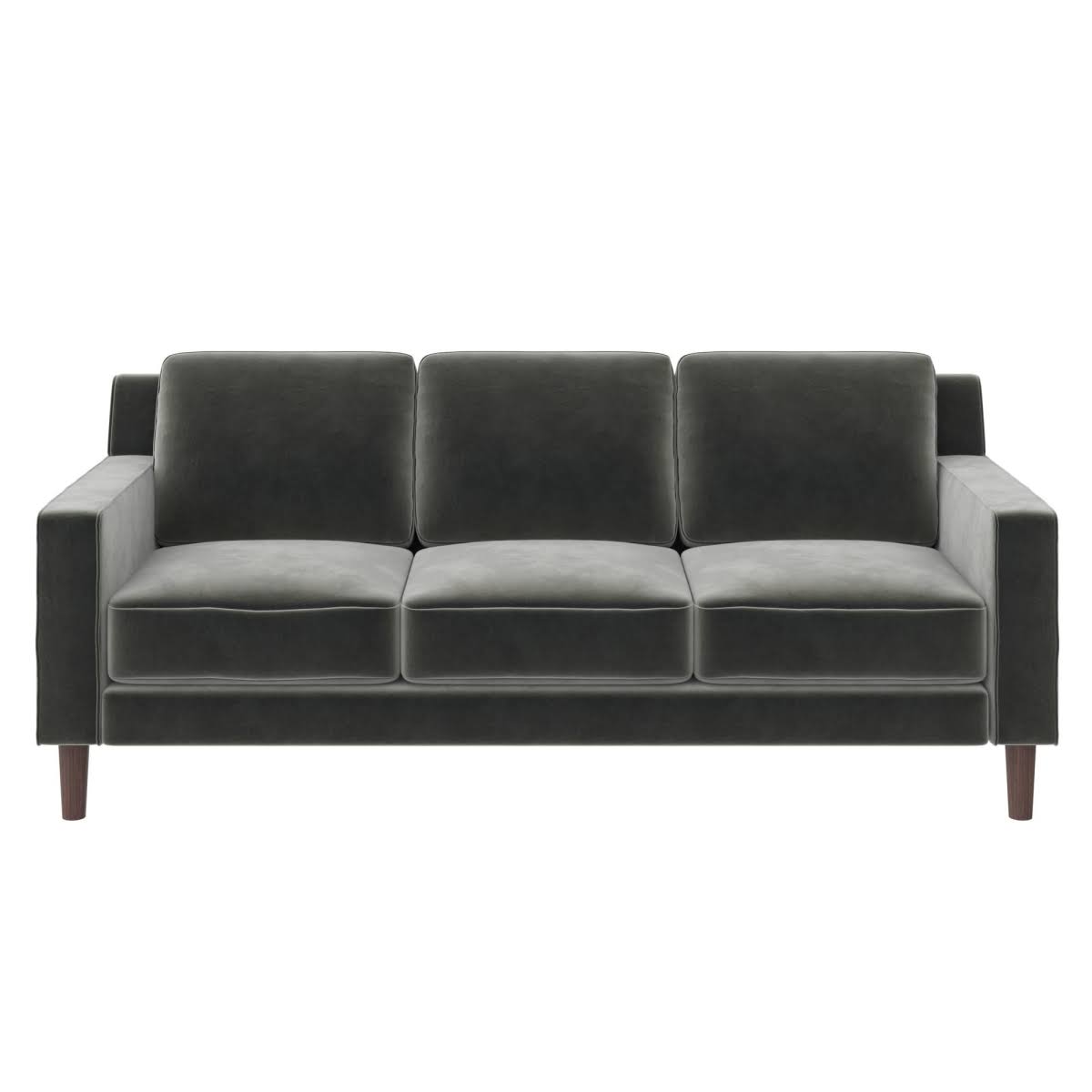 Gray Velvet 3 Seater Sofa K95240