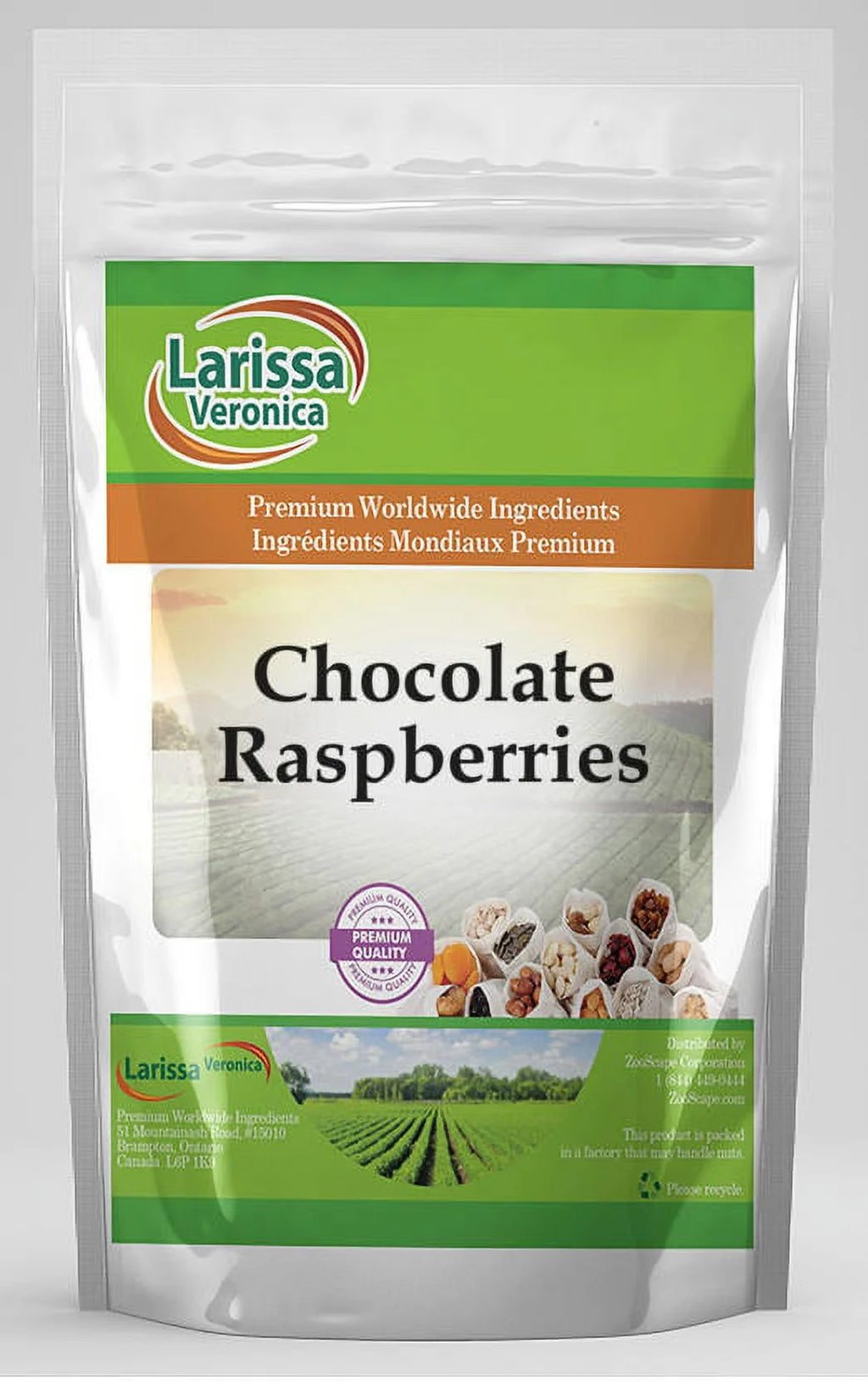 Dark Chocolate Covered Raspberries 8 oz H3762