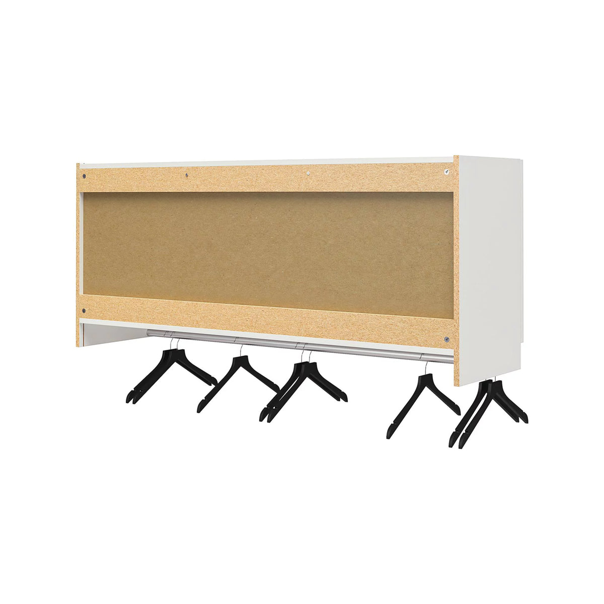 White 3 Door Wall Cabinet with Hanging Rod I1820