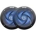 4 Waterproof Low Profile Marine Speakers, Black (2 Pack) U615