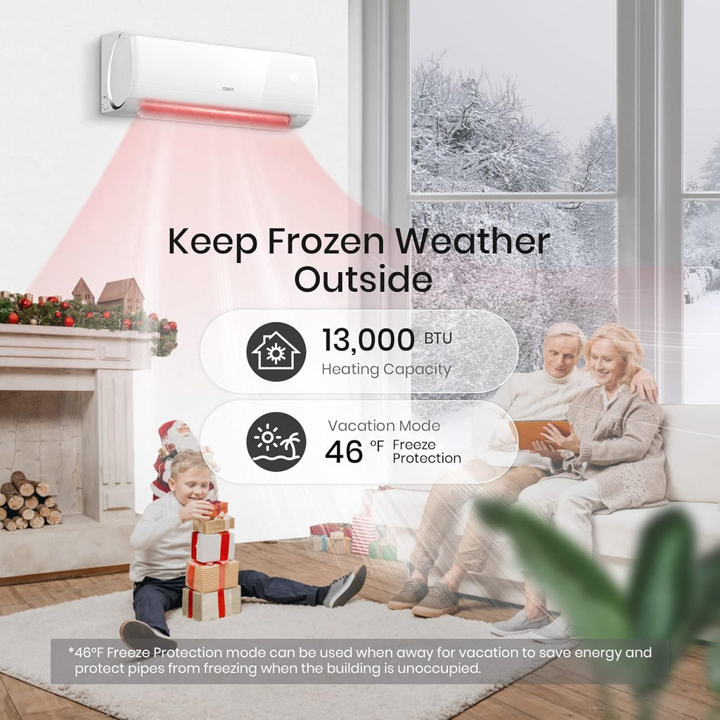 12,000 BTU Ductless Mini-Split Air Conditioner Heat Pump with Installation Kit X496265