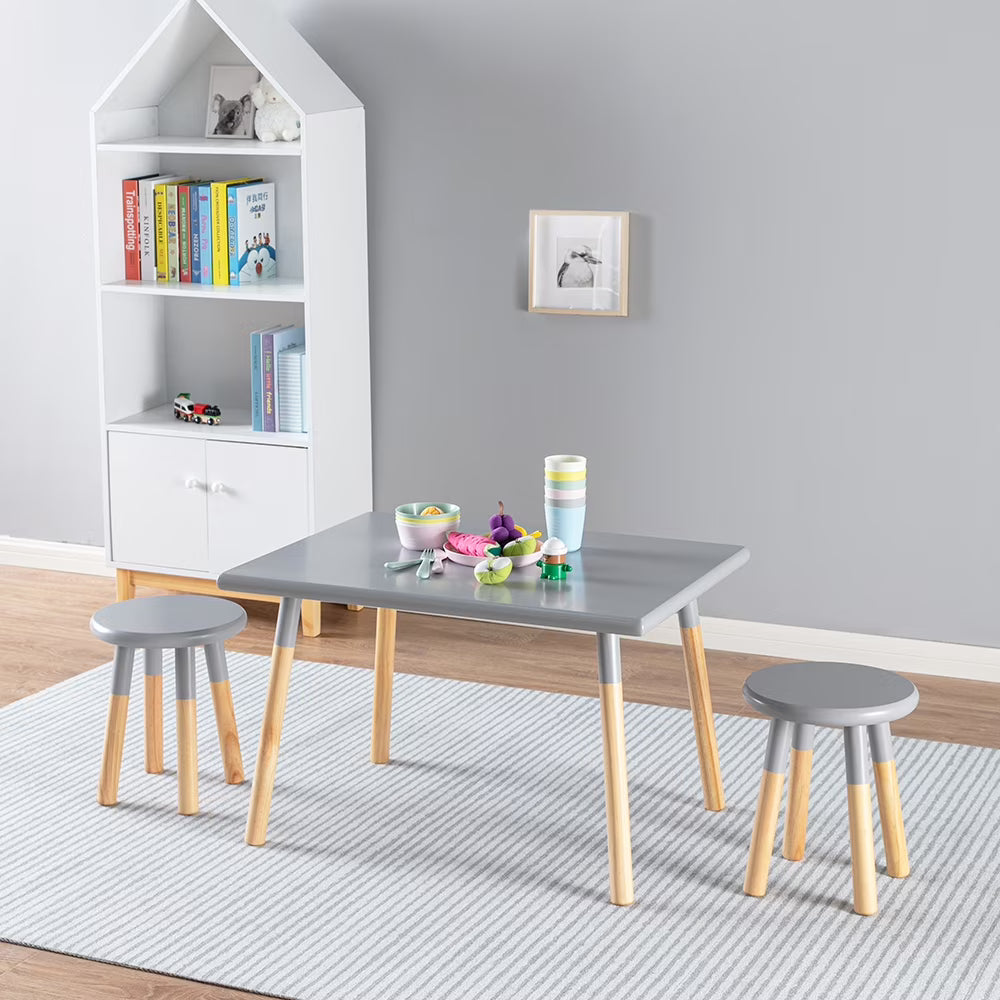 Gray Kids Table and Stool Set M697503