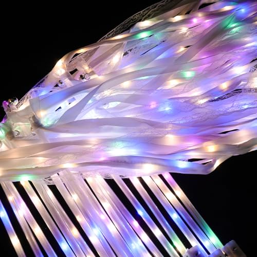 Light up Wedding Wands with Ribbons & Bells P3053